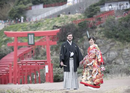 元の隅神社結婚写真