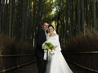 京都嵐山竹林結婚写真