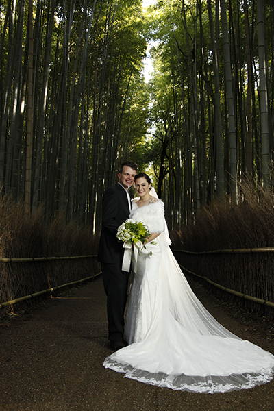 京都嵐山竹林結婚写真