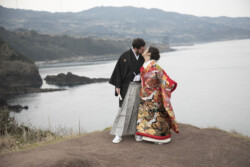 海岸結婚写真