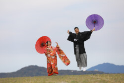 菊ヶ浜 新郎飛ぶ