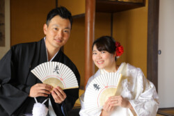 久保田家 夫と妻の扇