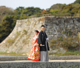 萩城跡結婚写真