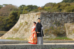 萩城跡 萩城跡結婚写真