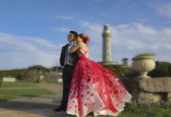 角島灯台公園結婚写真