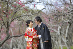 梅林で結婚写真