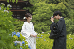 山口市　瑠璃光寺五重の塔でフォトウェディング　