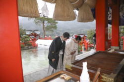 フォトウェディングに合わせて太皷谷稲成神社報告祭 太皷谷稲成神社報告祭