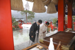 フォトウェディングに合わせて太皷谷稲成神社報告祭 太皷谷稲成神社報告祭