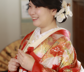 山口のフォトウェディング｜スタジオ内で撮影するM-Wedding