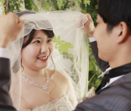 山口のフォトウェディング｜スタジオ内で撮影するM-Wedding