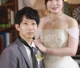 山口のフォトウェディング｜スタジオ内で撮影するM-Wedding
