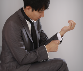 山口のフォトウェディング｜スタジオ内で撮影するM-Wedding